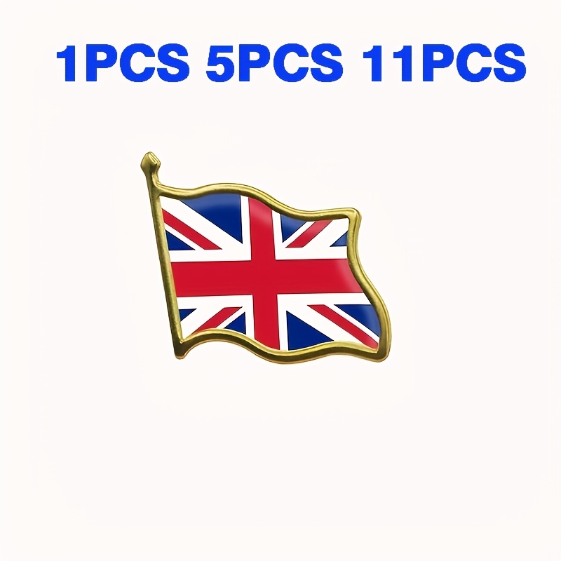 British Flag Emblem Brooch, Metal Souvenir